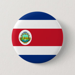 Costa Rica Flag 2 Inch Round Button