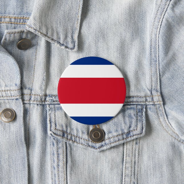 Costa Rica flag 3 Inch Round Button (In Situ)