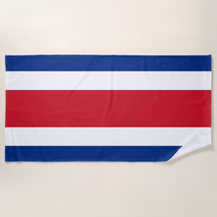 Costa Rica flag Beach Towel