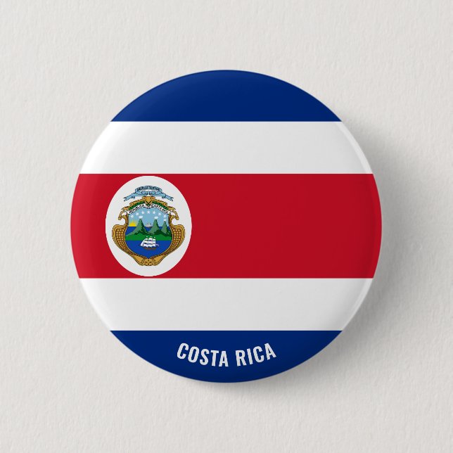Costa Rica Flag Charming Patriotic Button (Front)