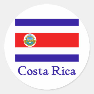 Costa Rica Flag Classic Round Sticker