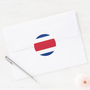 Costa Rica flag Classic Round Sticker