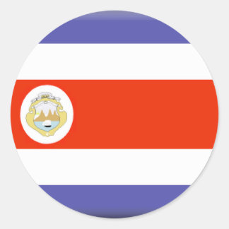 Costa Rica Flag Classic Round Sticker