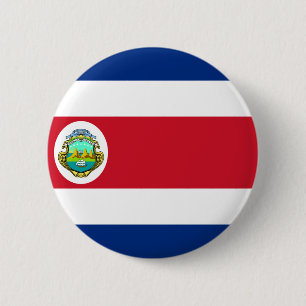 Costa Rica Flag CR 2 Inch Round Button