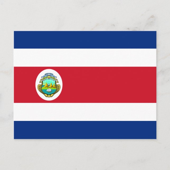 Costa Rica Flag CR Postcard (Front)