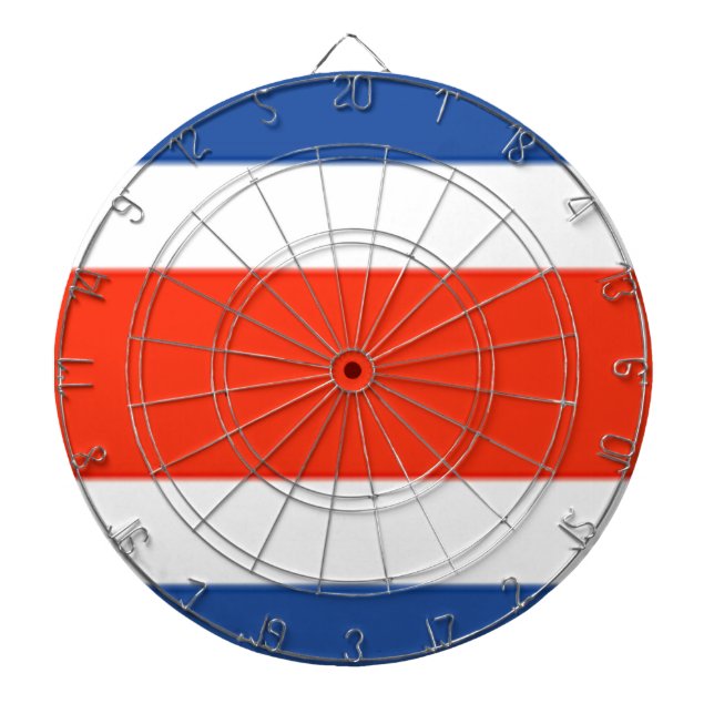 Costa Rica Flag Dartboard (Front)