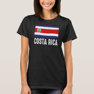 Costa Rica Flag Football Vintage Fan Soccer Team P T-Shirt