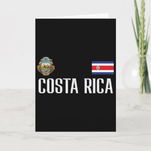 Costa Rica Flag Footll Soccer Fan Men Women Kids  Card