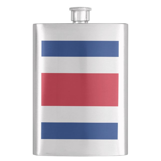 Costa Rica flag Hip Flask (Front)