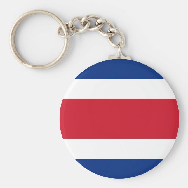 Costa Rica Flag Keychain (Front)