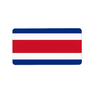 Costa Rica flag Label