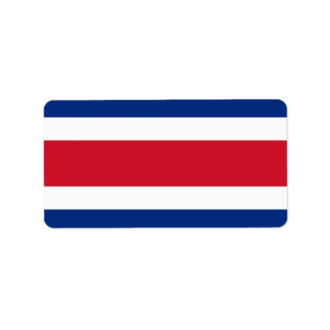 Costa Rica flag Label (Front)