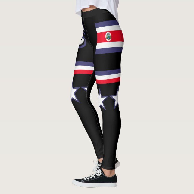 Costa Rica Flag Leggings (Left)
