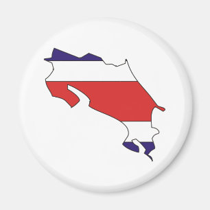 Costa Rica Flag Map full size Magnet
