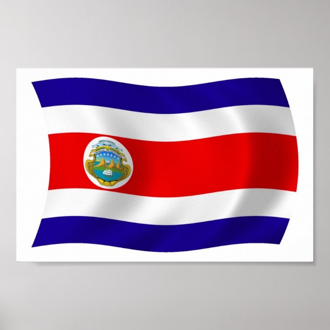 Costa Rica Flag Poster Print (Front)