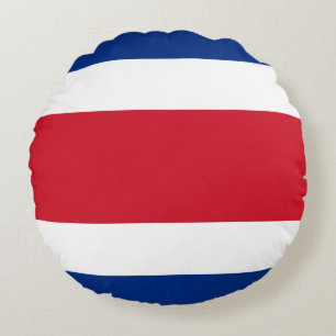 Costa Rica Flag Round Pillow