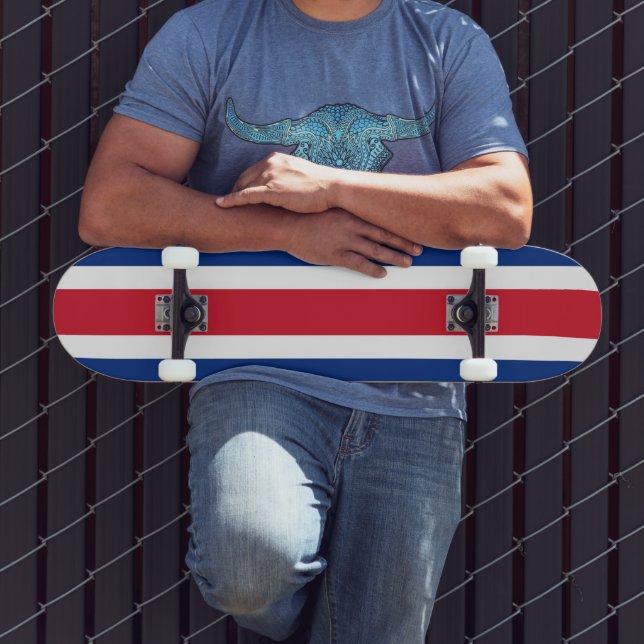 Costa Rica flag Skateboard (Outdoor 3)