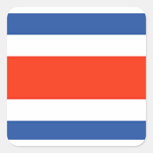 Costa Rica Flag Square Sticker (Front)