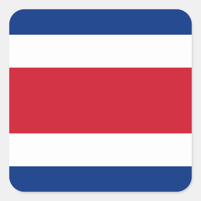Costa Rica Flag Square Sticker (Front)