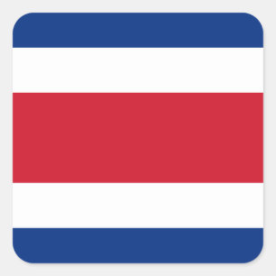 Costa Rica Flag Square Sticker
