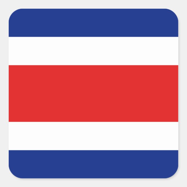 Costa Rica Flag Sticker (Front)