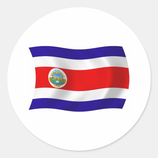 Costa Rica Flag Sticker (Front)