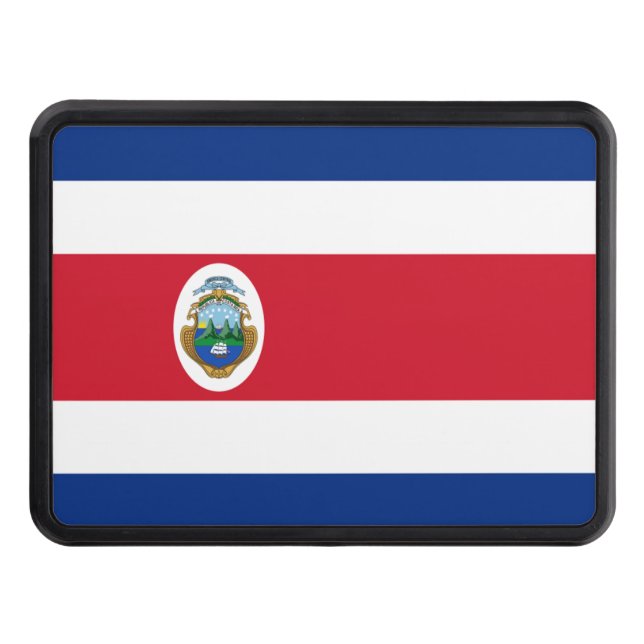 Costa Rica flag   Trailer Hitch Cover (Front)