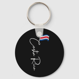 Costa Rica Flag Vacation Tropical Pura Vida Costa  Keychain