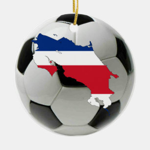 Costa Rica football soccer ornament