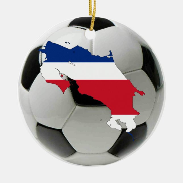 Costa Rica football soccer ornament (Front)