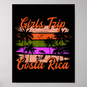 Costa rica girls trip matching summer vacation  poster