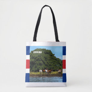 Costa Rica - Horses by the Water Tote Bag