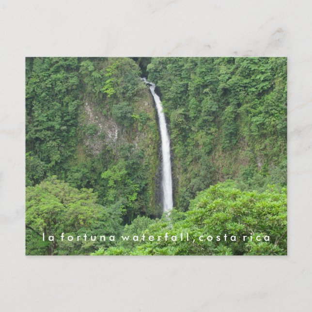 Costa Rica La Fortuna Waterfall Postcard (Front)