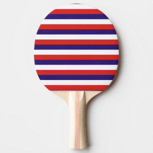 Costa Rica laos flag stripes blue red white patter Ping Pong Paddle