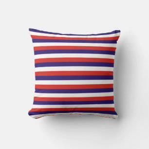 Costa Rica laos flag stripes blue red white patter Throw Pillow