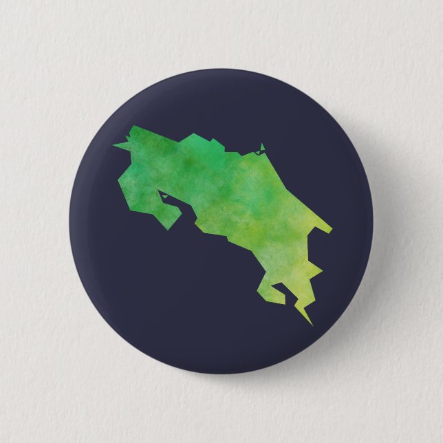 Costa Rica Map 2 Inch Round Button (Front)