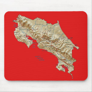 Costa Rica Map Mousepad