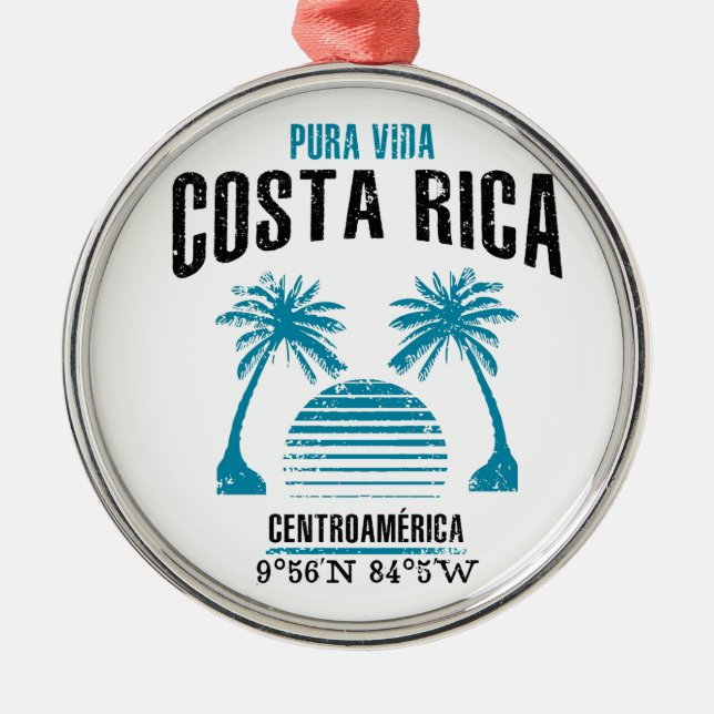 Costa Rica Metal Ornament (Front)