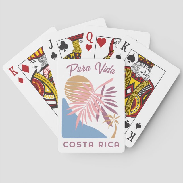 Costa Rica Motto Pura Vida Playing Cards (Back)