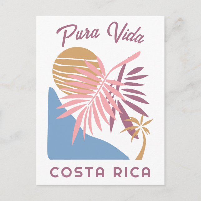 Costa Rica Motto Pura Vida Postcard (Front)