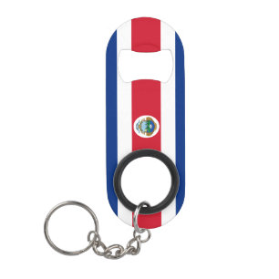 Costa Rica National Pride Patriotic Keychain Bottle Opener