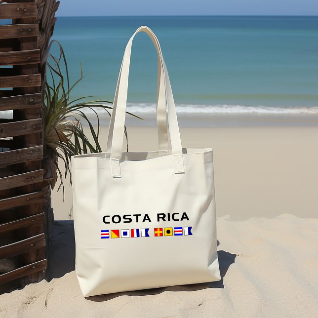 Costa Rica Nautical Maritime Sailing Flags Tote Bag (Creator Uploaded)