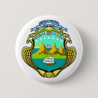 Costa Rica Official Coat Of Arms Heraldry Symbol 2 Inch Round Button