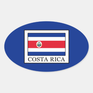 Costa Rica Oval Sticker