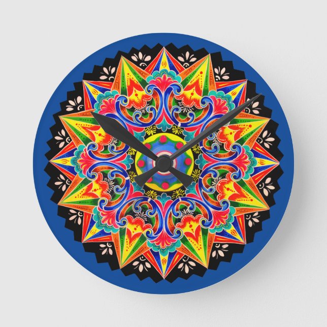 Costa Rica Ox Panier Roue Carreta Horloge Cadeau (Recto)