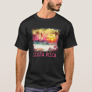 Costa Rica Palm Tree Beach Vacation Summer and Sur T-Shirt