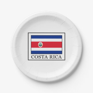 Costa Rica Paper Plate