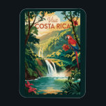 Costa Rica Parrot Illustration Travel Art Vintage Magnet<br><div class="desc">Costa Rica in a vector art style. Costa Rica,  a biodiversity hotspot in Central America,  is world-renowned for its lush rainforests,  volcanic landscapes,  and wildlife-rich national parks.</div>