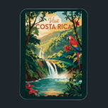 Costa Rica Parrot Illustration Travel Art Vintage Magnet<br><div class="desc">Costa Rica in a vector art style. Costa Rica,  a biodiversity hotspot in Central America,  is world-renowned for its lush rainforests,  volcanic landscapes,  and wildlife-rich national parks.</div>