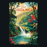 Costa Rica Parrot Illustration Travel Art Vintage Poster<br><div class="desc">Costa Rica in a vector art style. Costa Rica, a biodiversity hotspot in Central America, is world-renowned for its lush rainforests, volcanic landscapes, and wildlife-rich national parks.</div>